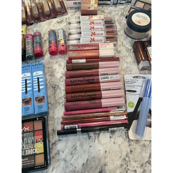 Makeup Bundle Lot of 68 items Nyx e.l.f. Maybelline Almay Essie Rimmel - Picture 9 of 9